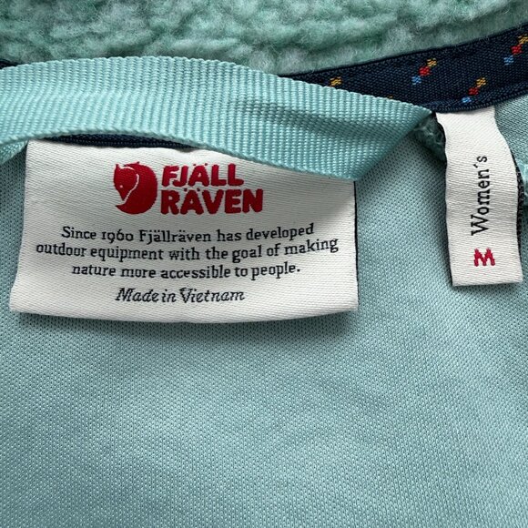 FJALLRAVEN Vardag Pile Full Zip Fleece Jacket Aloe Green Medium - Picture 11 of 12